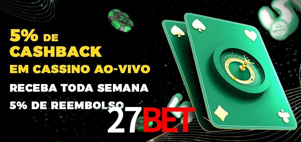 Promoções do cassino ao Vivo 27BET